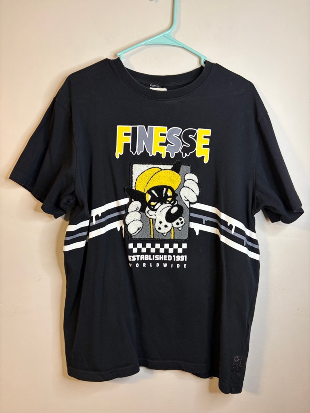 Wicked Fashions Inc Men’s Black Cotton Finesse Tee - Size L EUC #27